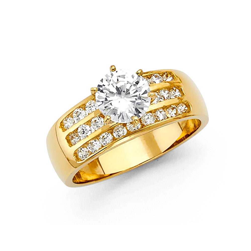 14KY CZ ENG RING