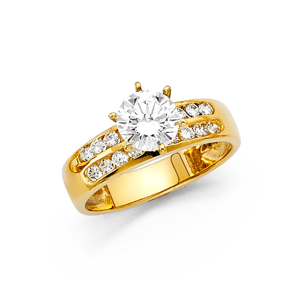 14KY CZ ENG RING