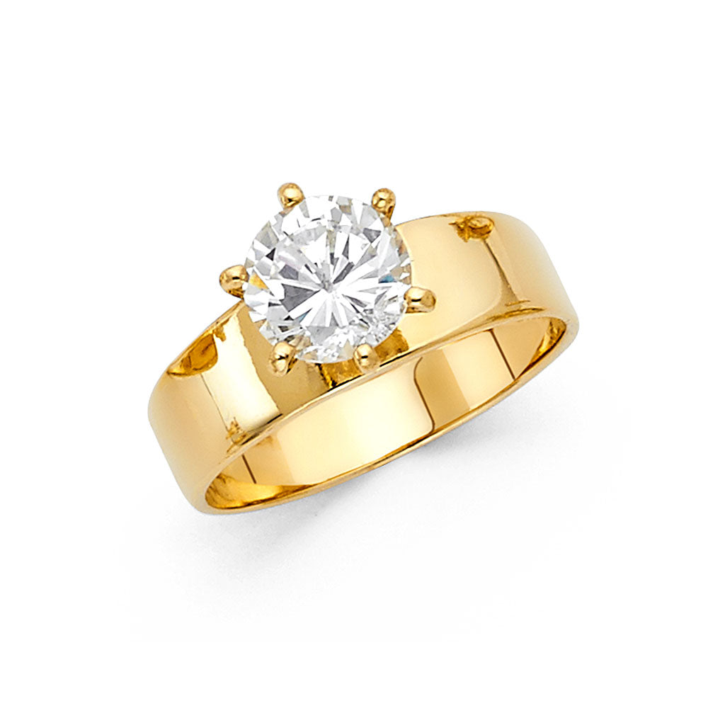 14KY CZ ENG RING