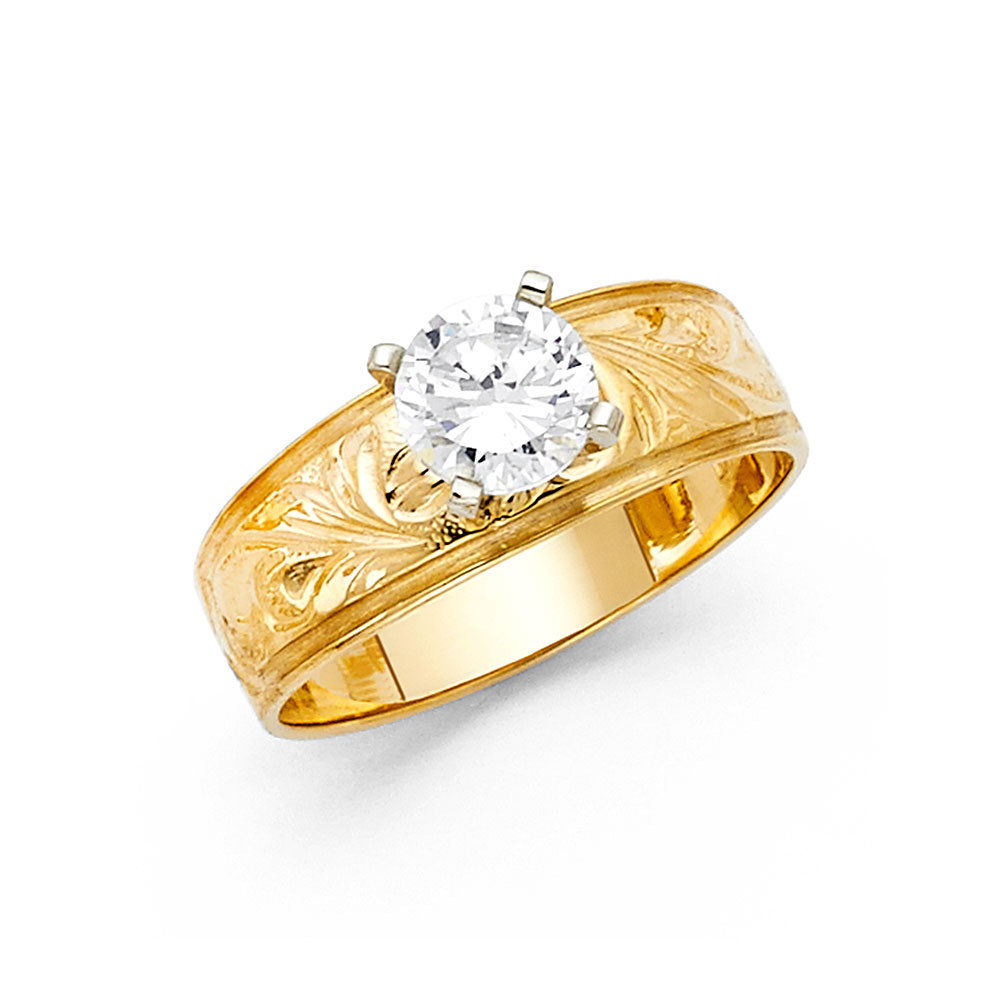 14KY CZ ENG RING