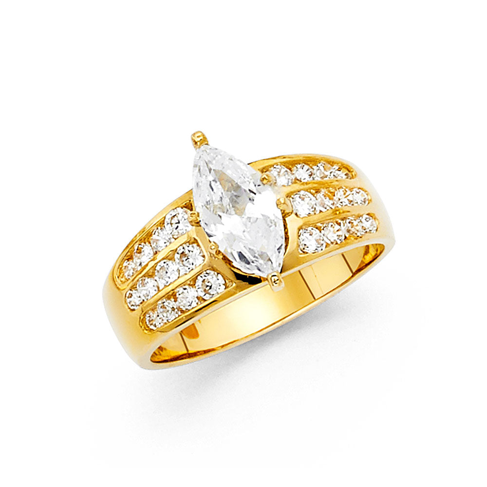 14KY CZ ENG RING