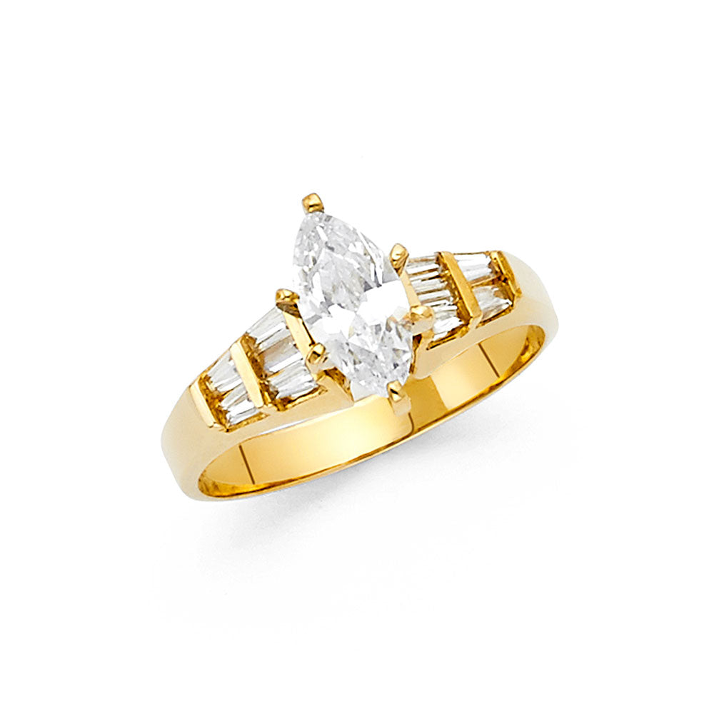 14KY CZ ENG RING