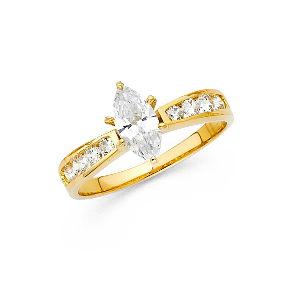 14KY CZ ENG RING