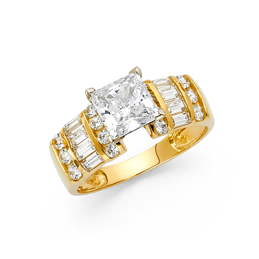 14KY CZ ENG RING