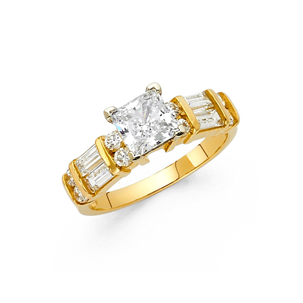14KY CZ ENG RING