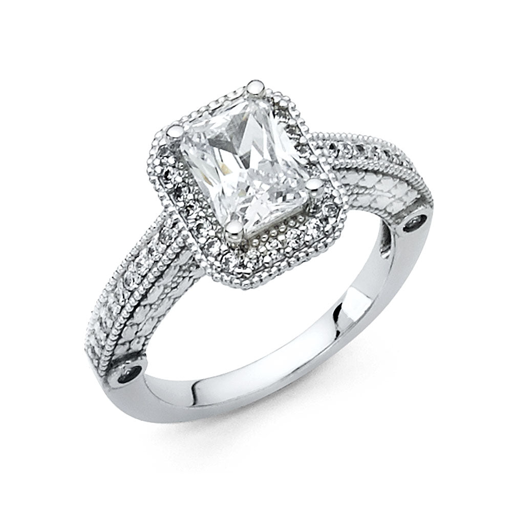 14KW CZ ENG RING