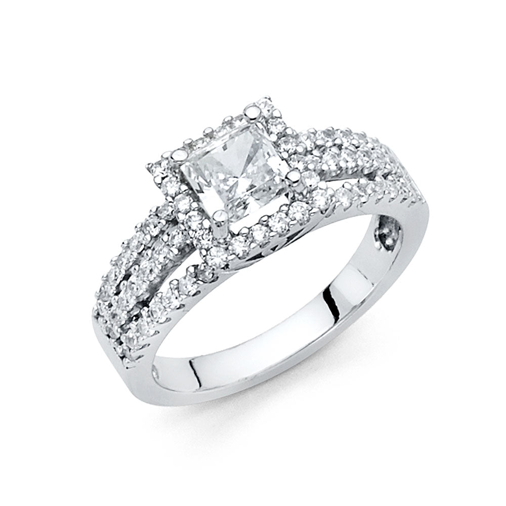 14KW CZ ENG RING