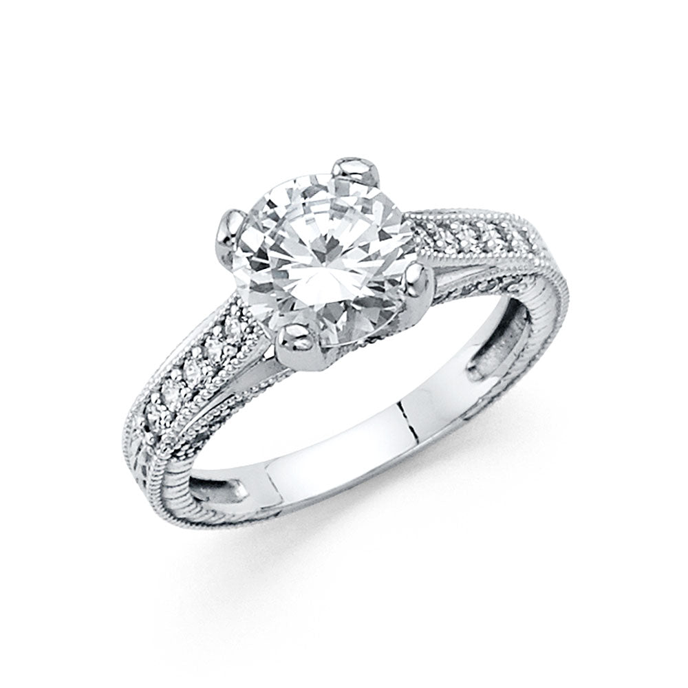 14KW CZ ENG RING