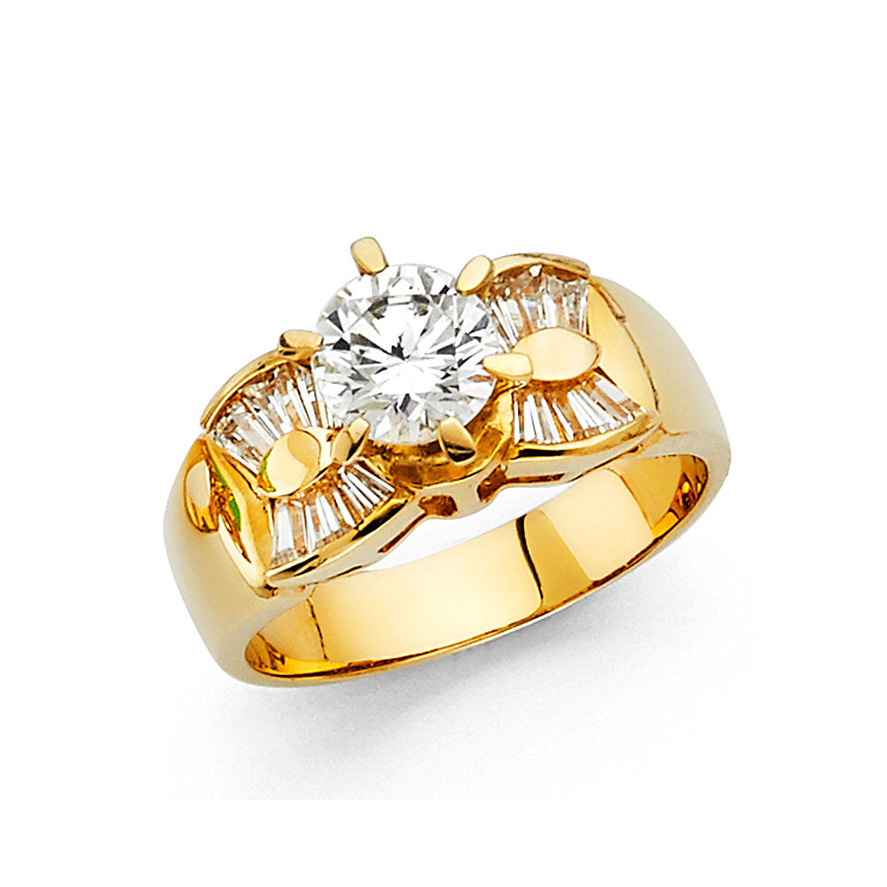 14KW CZ ENG RING