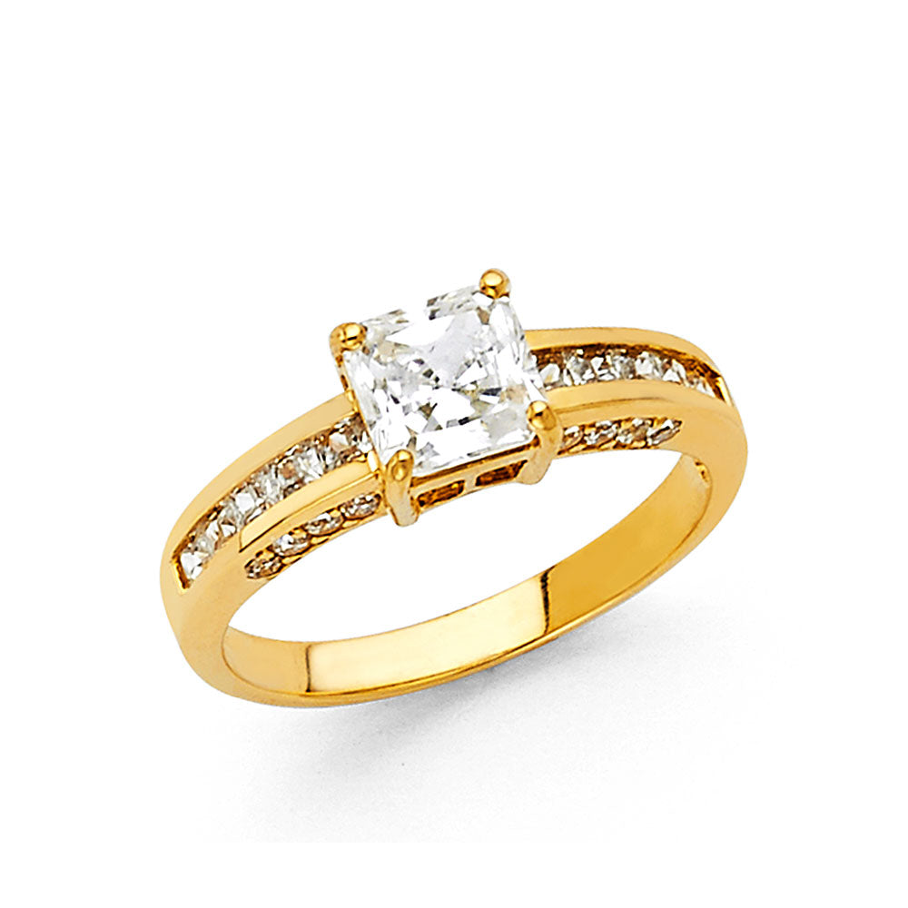 14KW CZ ENG RING