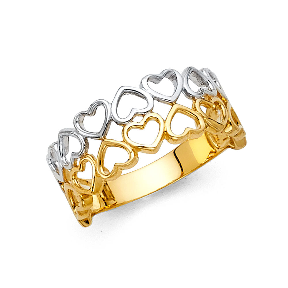 14K 2T CZ FANCY RING