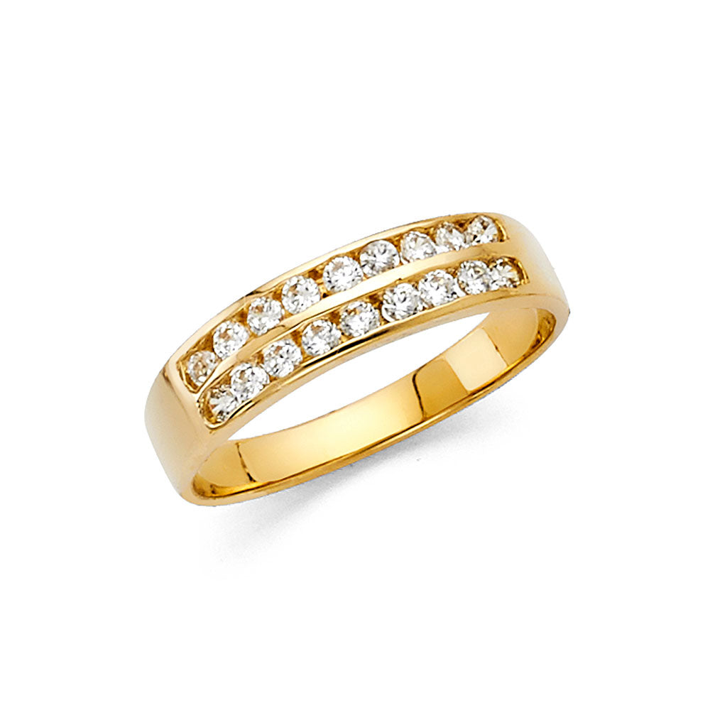 14KY CZ 2 ROW BAND