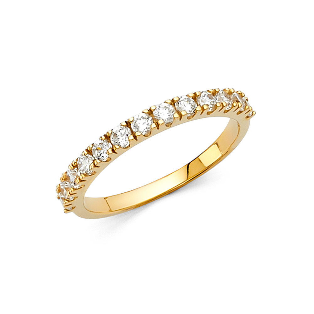 14KY CZ LADIES WED BAND