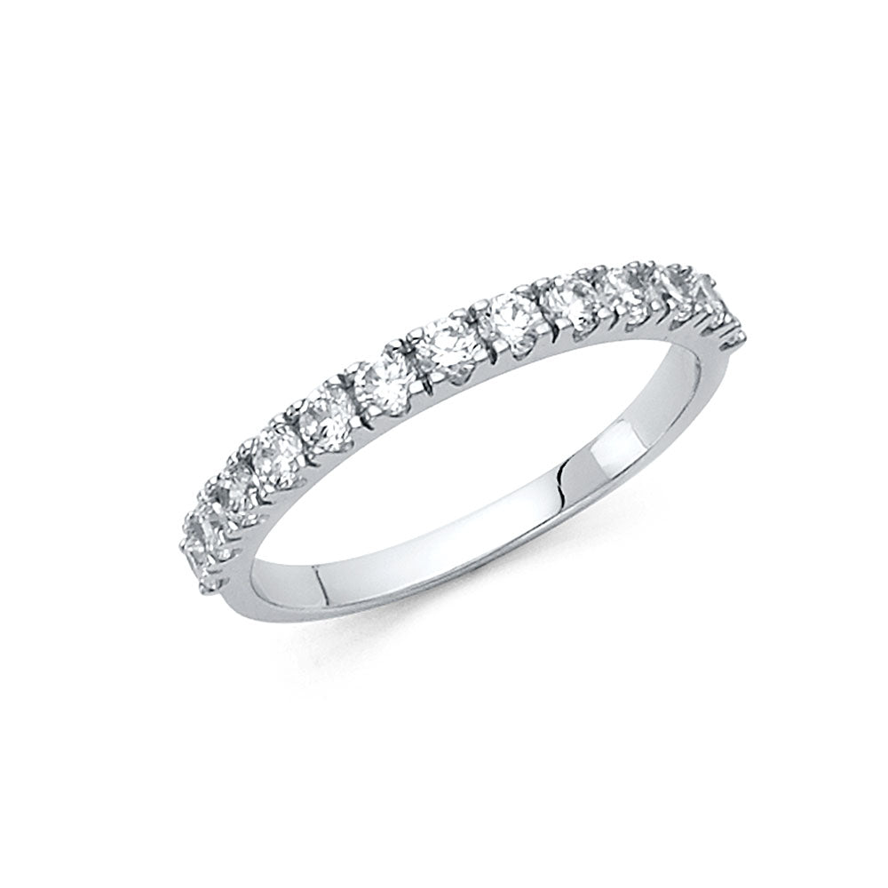 14KW CZ LADIES WED BAND