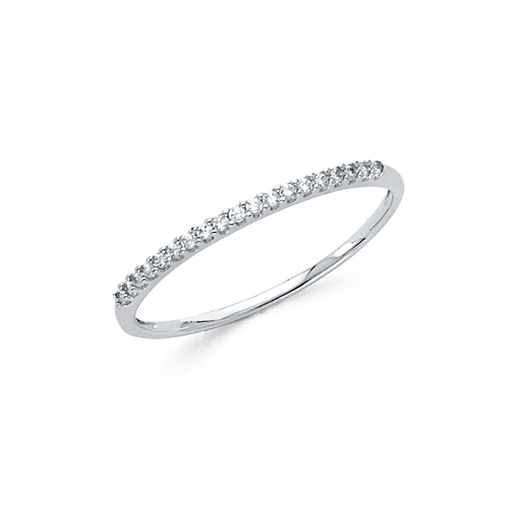 14KW CZ LADIES WED BAND