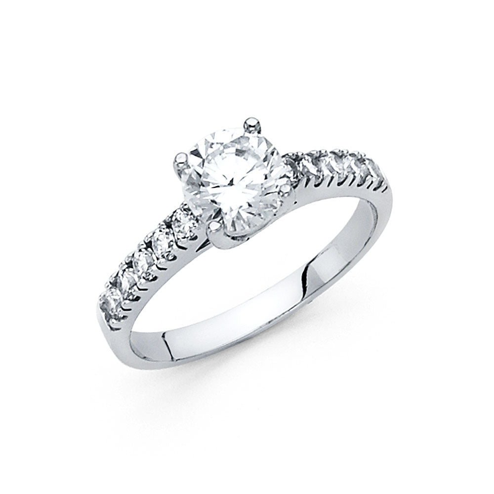 14KW CZ ENGAGEMENT RING