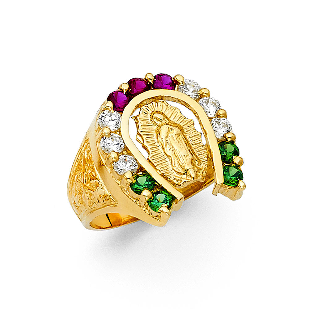 14KY CZ MENS RING