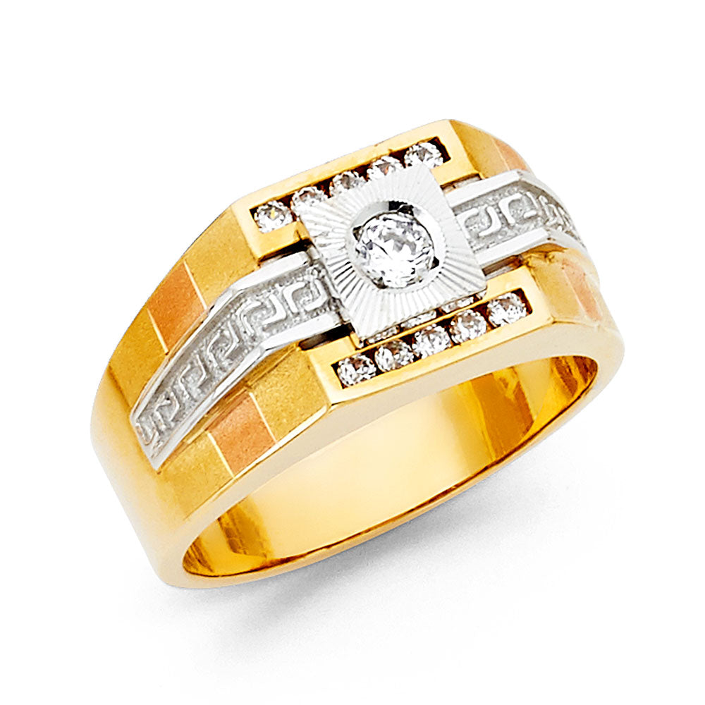14KY CZ MENS RING
