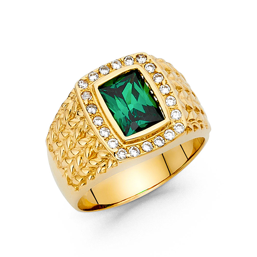 14KY CZ MENS RING