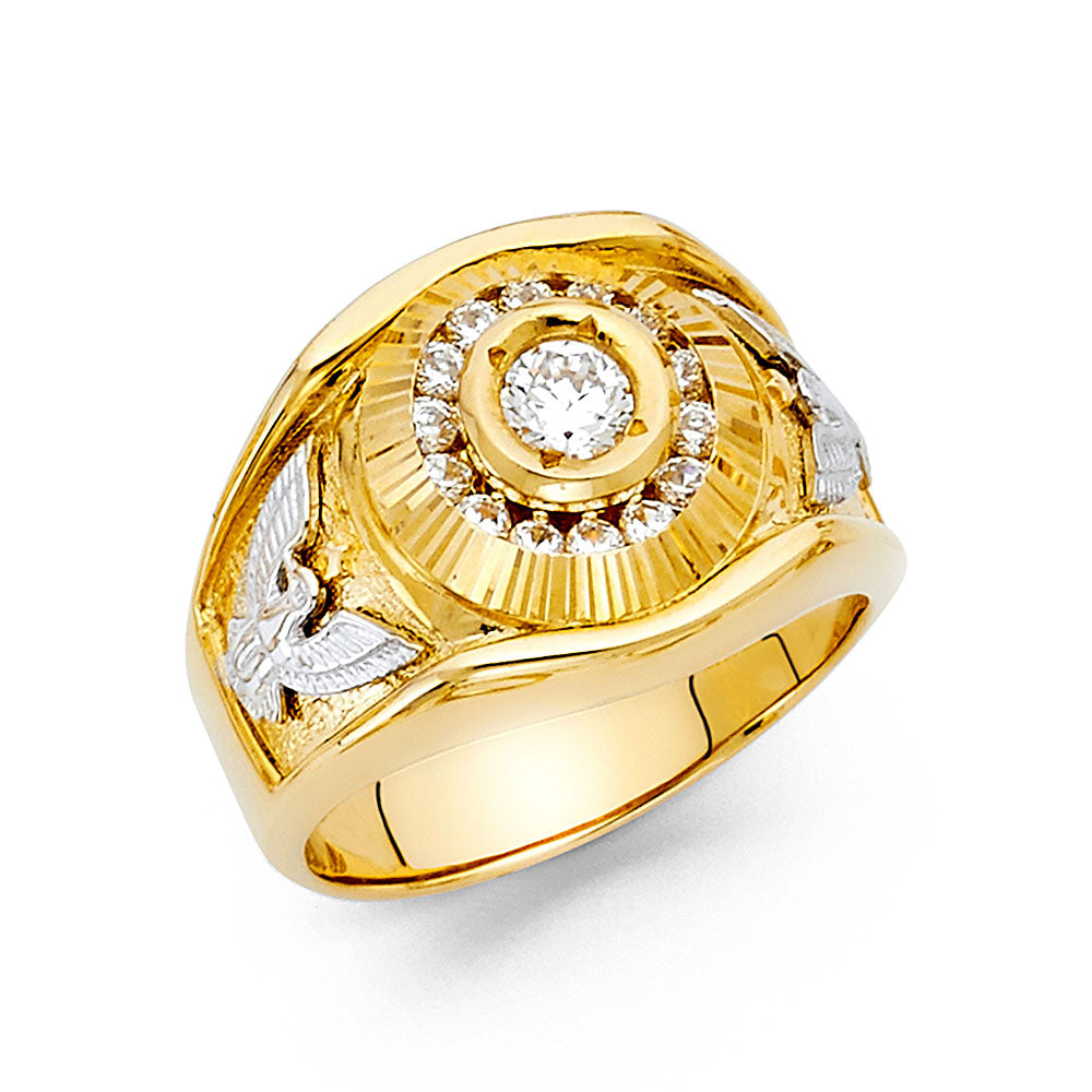 14KY CZ MENS RING