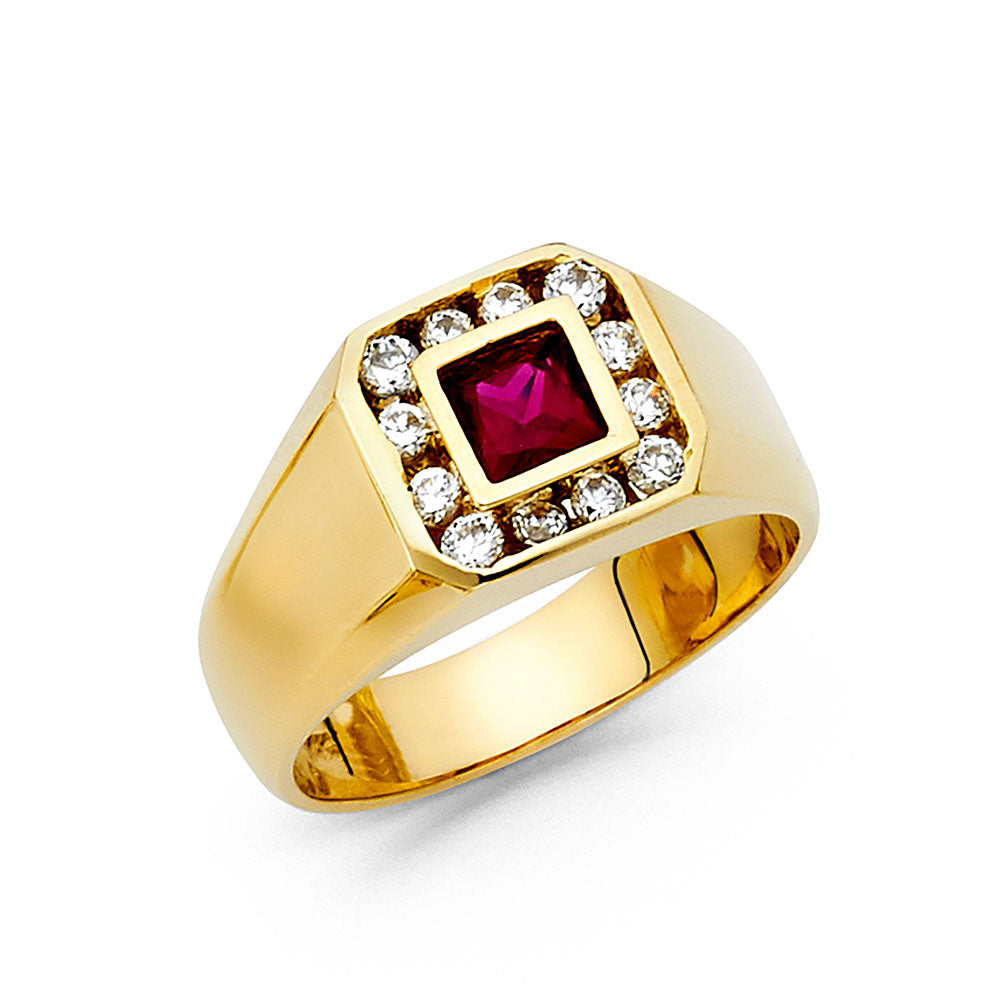 14KY CZ MENS RING