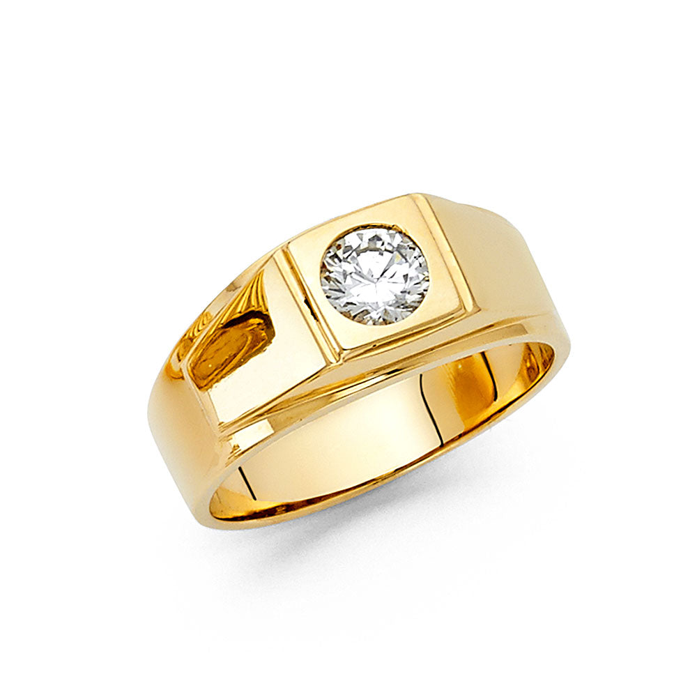 14KY CZ MENS RING