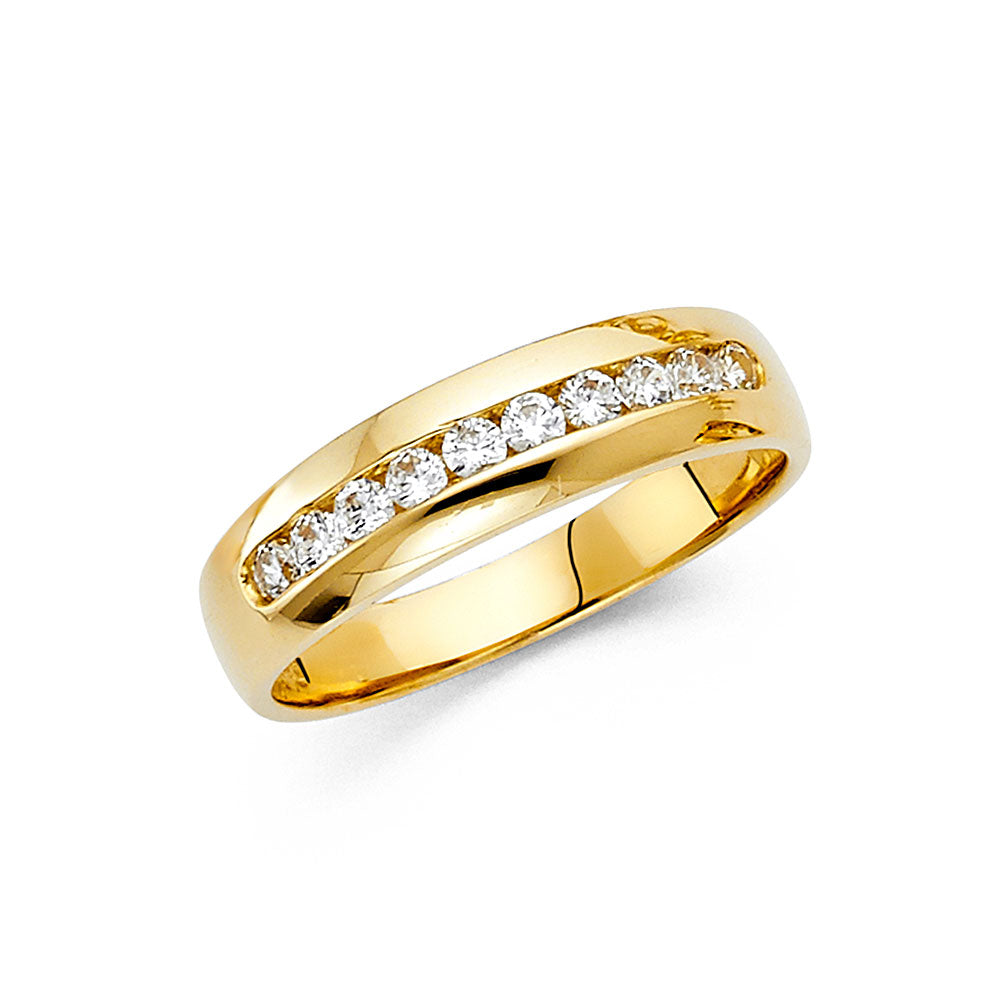 14KY CZ MENS RING