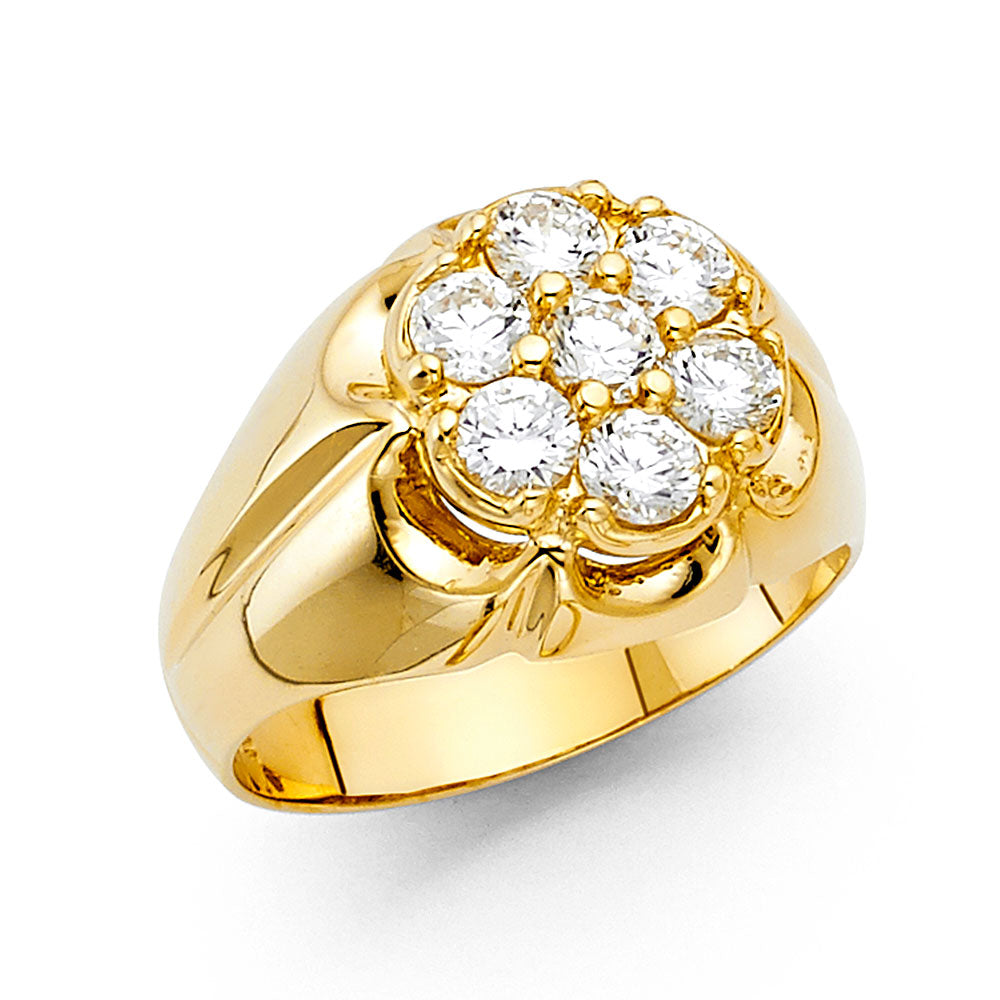 14KY CZ MENS RING