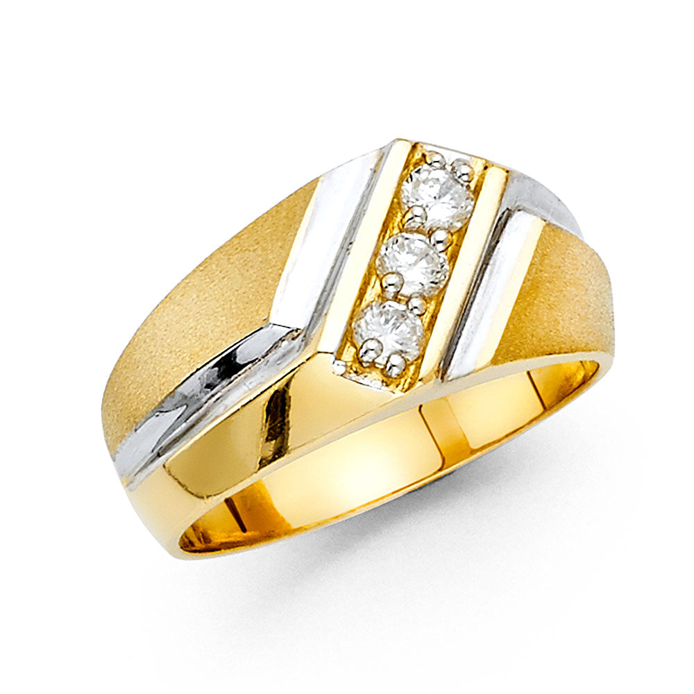 14KY CZ MENS RING