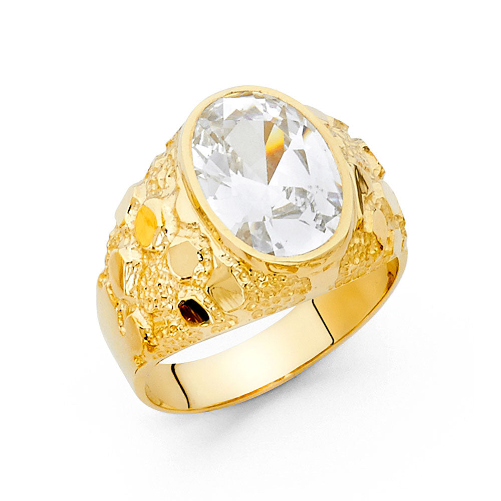 14KY CZ MENS RING