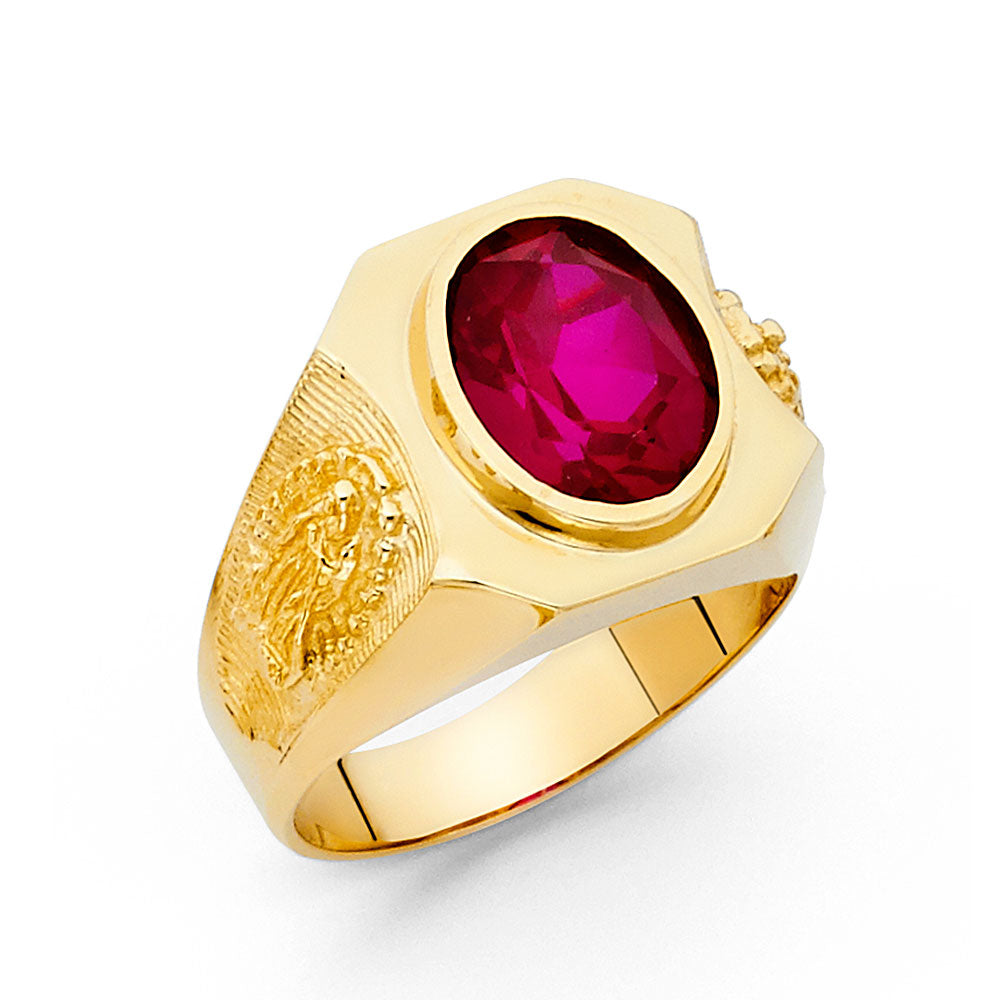 14KY CZ MENS RING