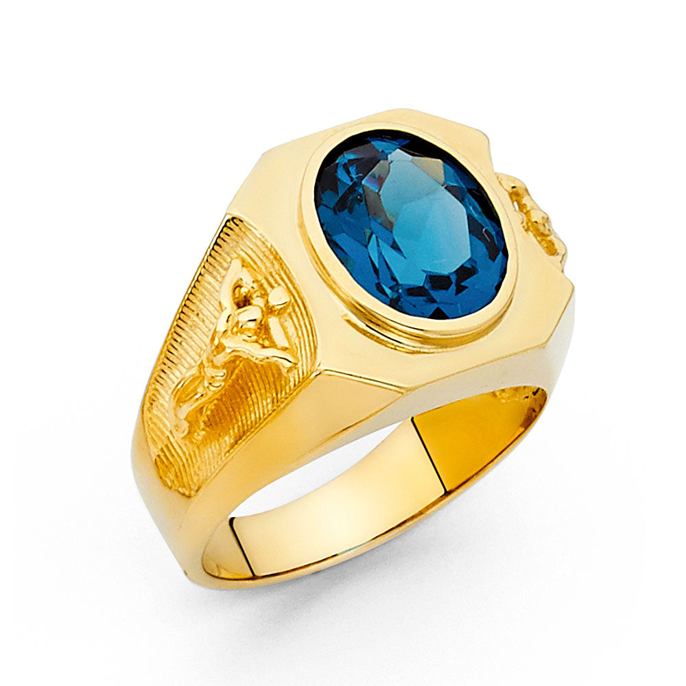14KY CZ MENS RING