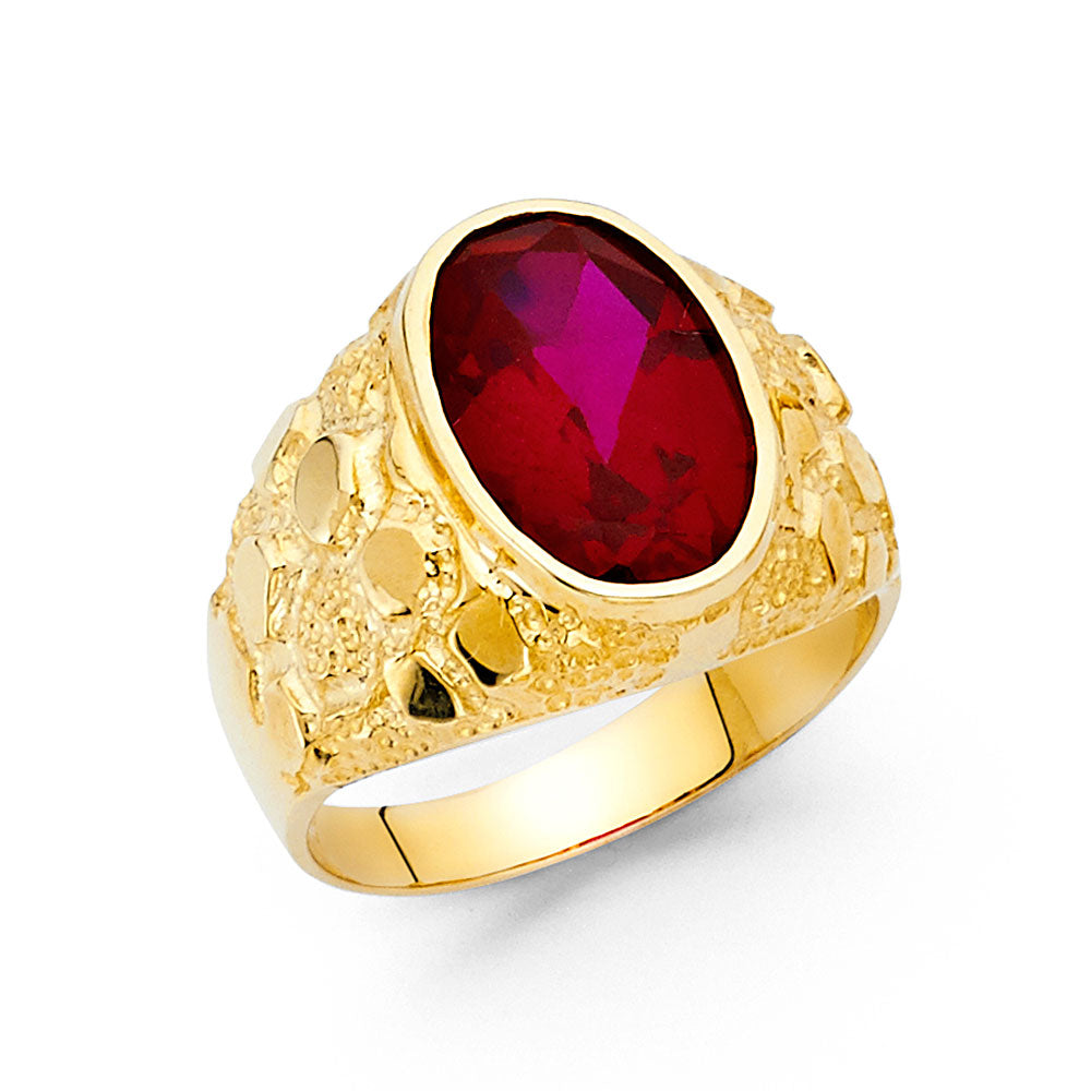 14KY CZ MENS RING