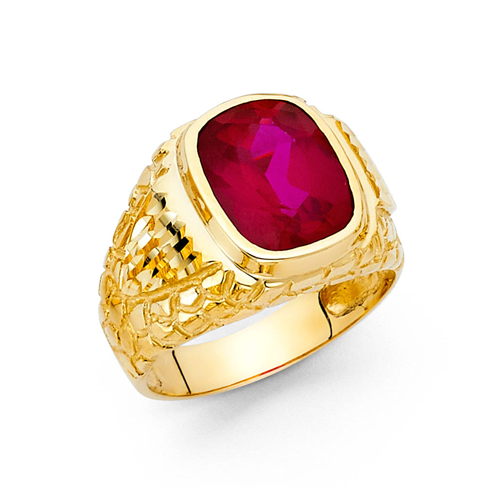 14KY CZ MENS RING
