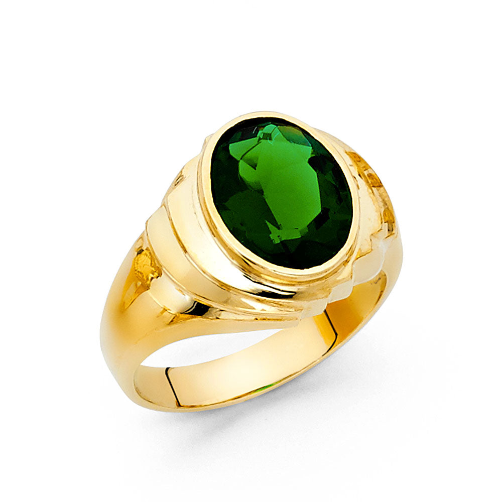 14KY CZ MENS RING