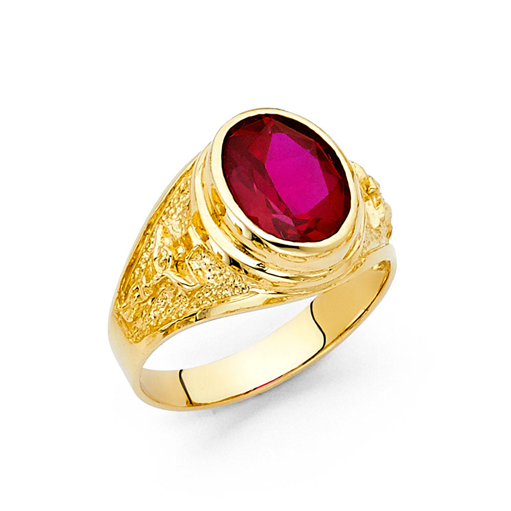 14KY CZ MENS RING