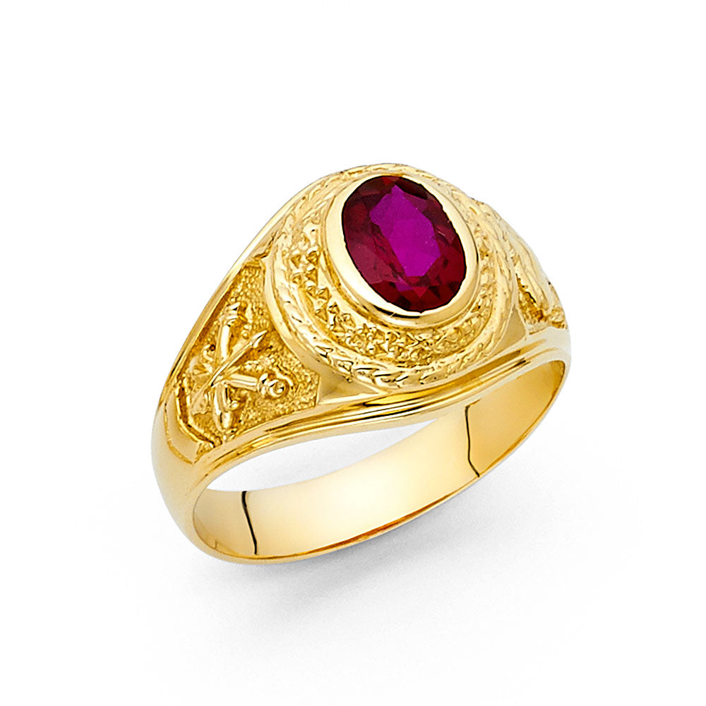 14KY CZ MENS RING