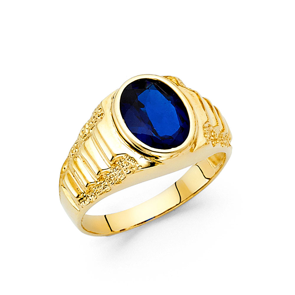 14KY CZ MENS RING