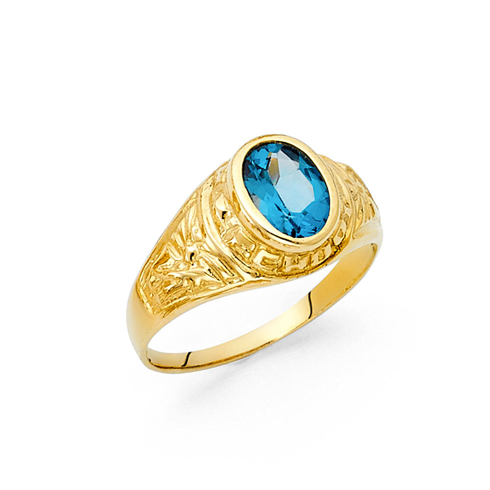 14KY CZ MENS RING