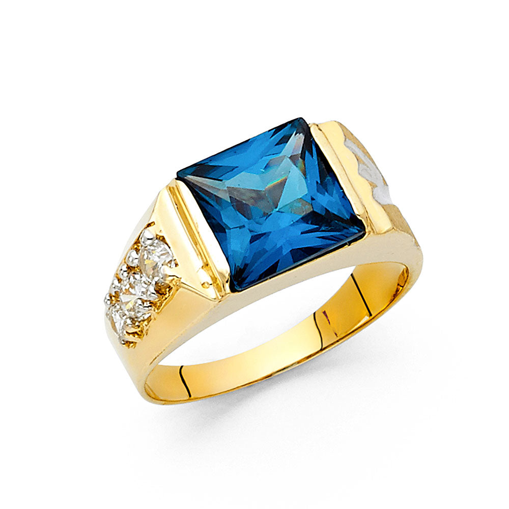 14KY CZ MENS RING