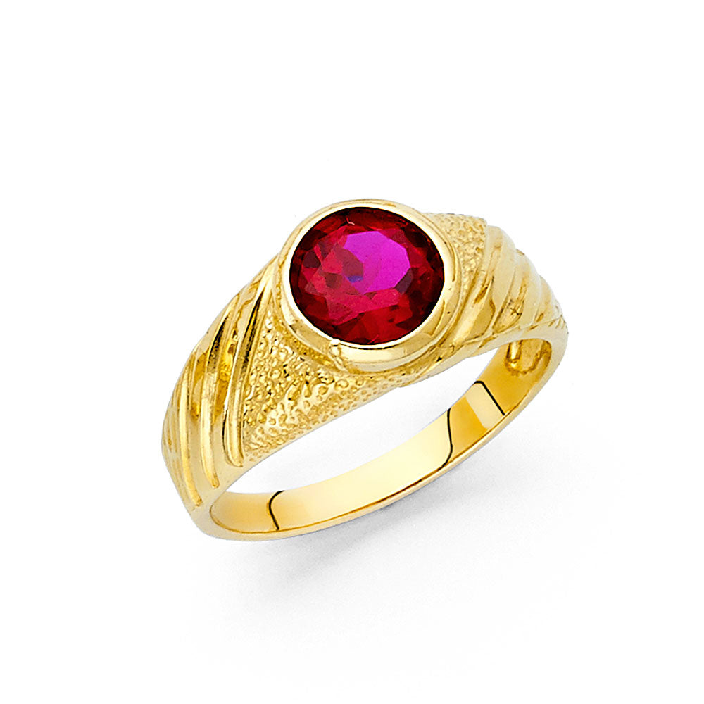 14KY CZ MENS RING