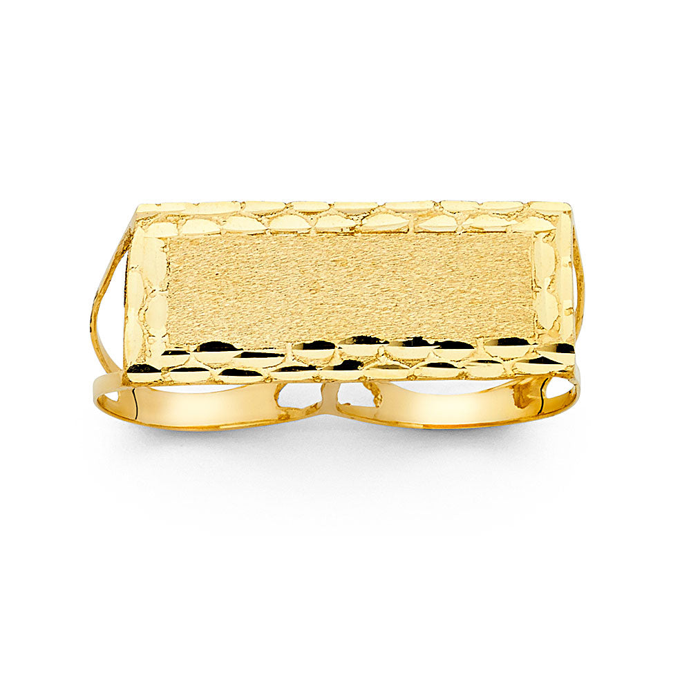14KY 2 FINGER MENS RING