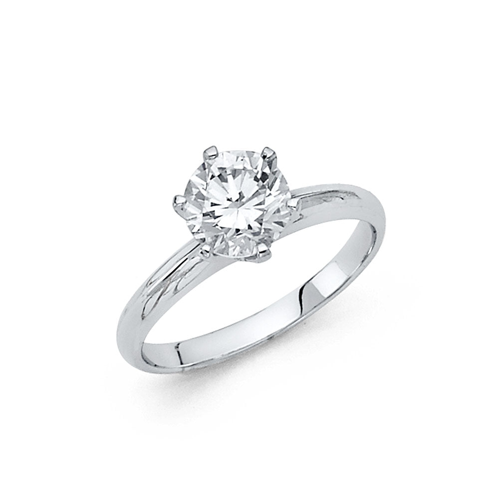 14KW CZ ENGAGEMENT RING