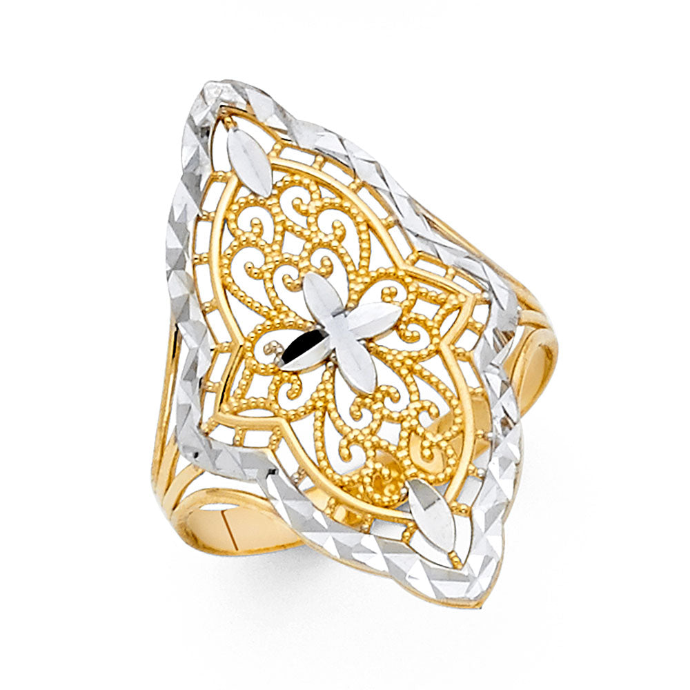 14K 2T FANCY RING