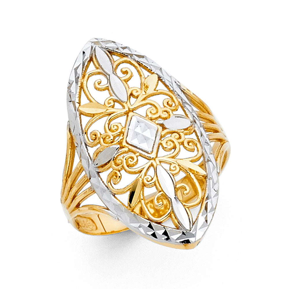 14K 2T FANCY RING