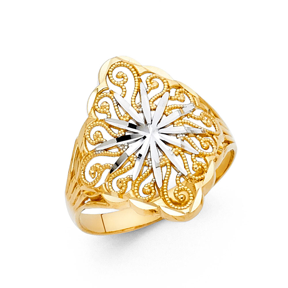 14K 2T FANCY RING
