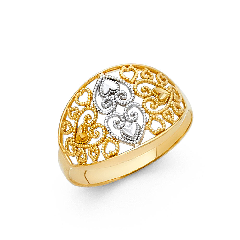 14K 2T FANCY RING