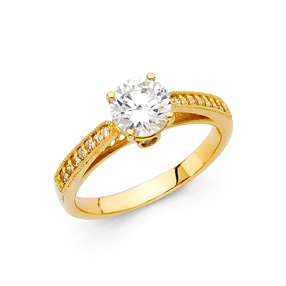 14KY CZ ENGAGEMENT RING