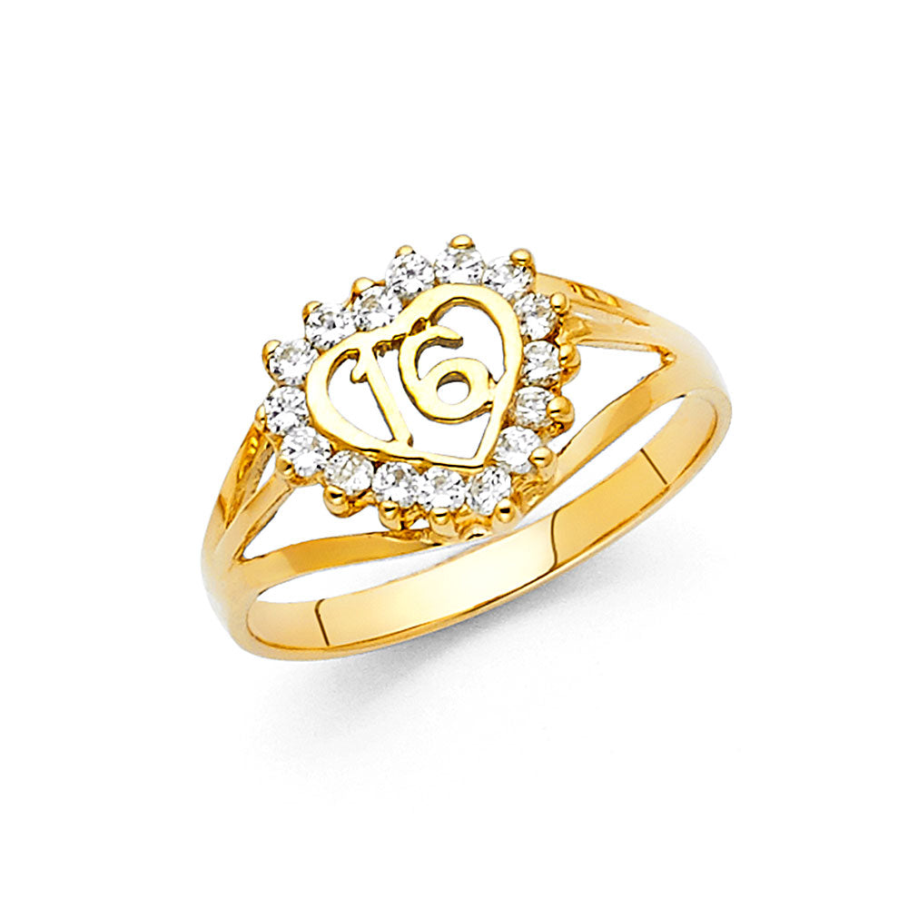 14KY CZ 16YEARS RING