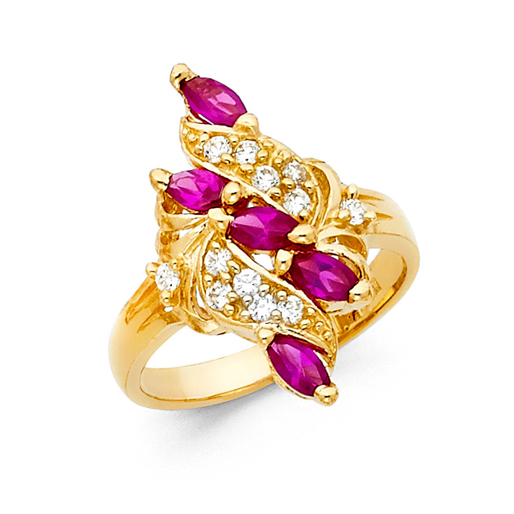14KY CZ MOTHERS RING